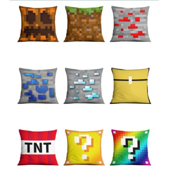 (1, Dicetak Dua Sisi) Sarung Bantal Minecraft Penutup Sofa Dekorasi Rumah Steve Creeper Kartun.